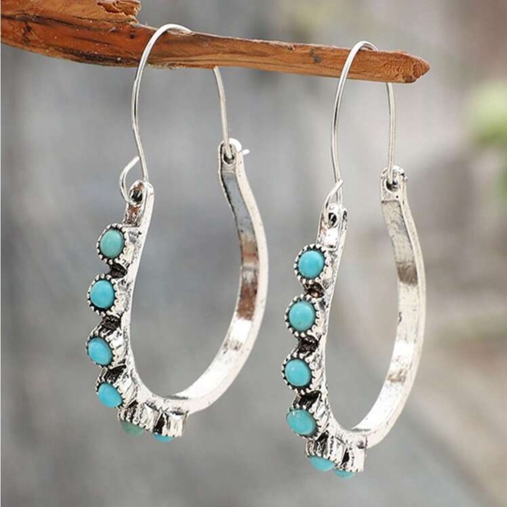 Turquoise Hoop Earrings